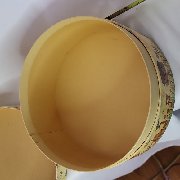 Round cat bird box Lang Candles Ltd Vintage 2000 decor Empty 7 x 7 inches - Picture 10 of 11